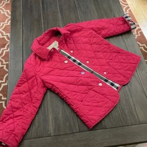 BURBERRY Quilted Jacket Girl 6Y Hot pink